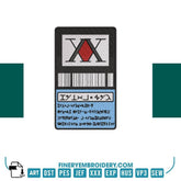 DP Hunter Licence   - Anime - Embroidery Design - FineryEmbroidery